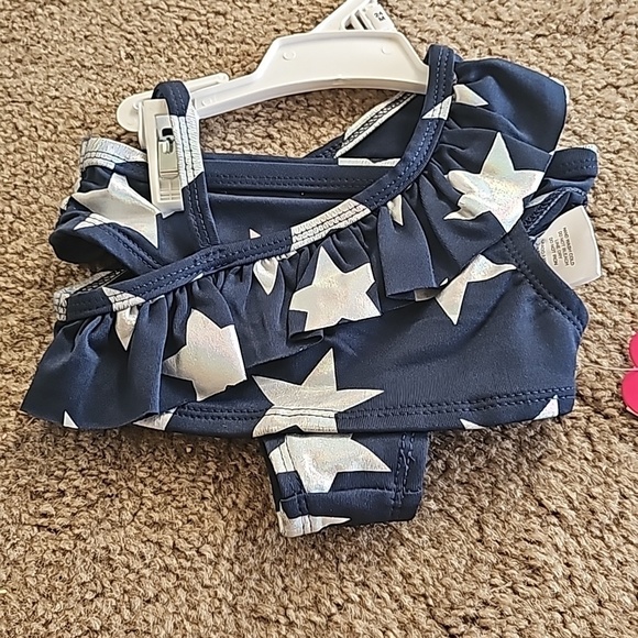 Foil Star Ruffle Bikini - Blue - Picture 2 of 6